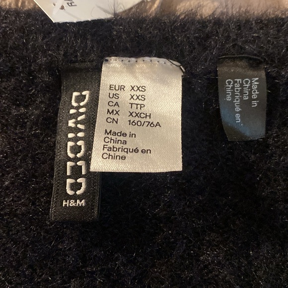 Fuzzy Black Top with Chain Detail 🪄 - Picture 6 of 6